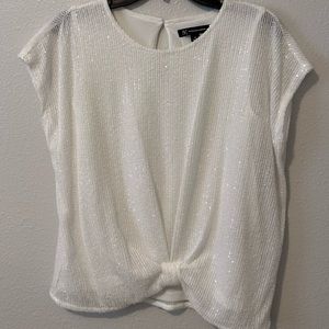 INC International Concept white sequin top NEVER Worn